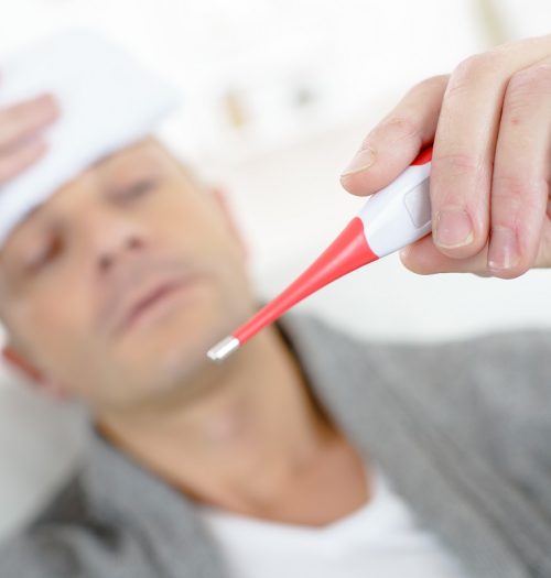 Man running a fever